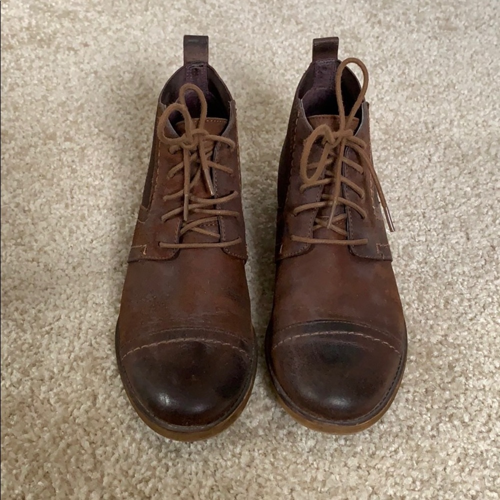 Franco Sarto Brown Leather Booties